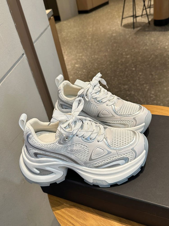 Damen Sportliche Sneakers mit atmungsaktiver Mesh-Oberfläche und gepolsterter Sohle R&B