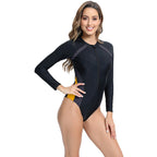 Damen Surfanzug mit langem Arm und sportlichem Reißverschluss R&B