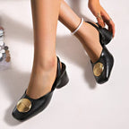 Damen Slingback-Highheels mit dekorativem Schmuckdetail R&B