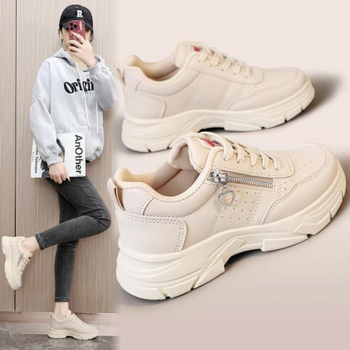 Damen Sportliche Sneaker mit modischem Reißverschluss und gepolsterter Sohle R&B