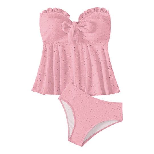 Damen Bustier-Badeanzug mit elegantem Rüschendesign R&B