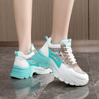 Damen Sportliche Sneakers mit schimmernden Akzenten und bequemer Dämpfung Heidi Mode