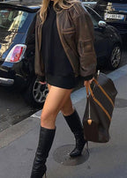 R&B | Leder Bomberjacke