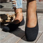 Damen Bequeme Slipper mit atmungsaktivem Strickdesign R&B