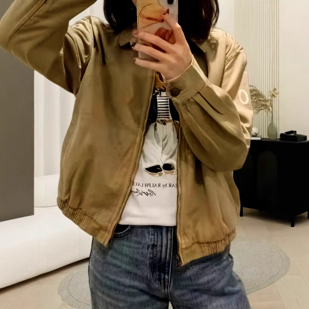 Damen modische Blousonjacke mit praktischen Taschen R&B