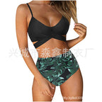 Damen Crop-Top Bikini-Set mit geflochtenem Design R&B