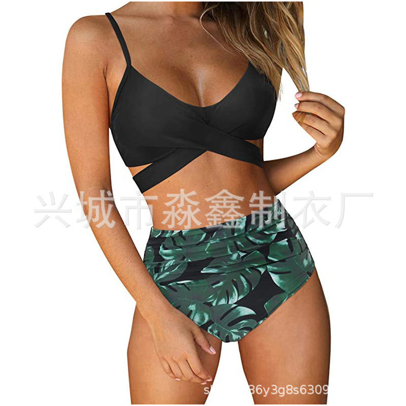 Damen Crop-Top Bikini-Set mit geflochtenem Design R&B