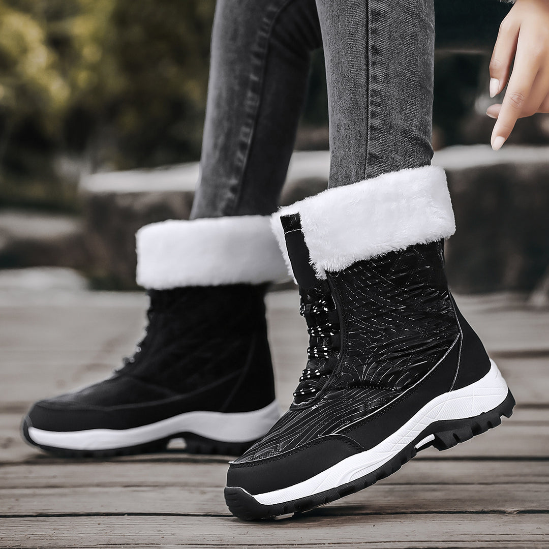 Damen Winterstiefel mit warmem Futter und rutschfester Sohle R&B