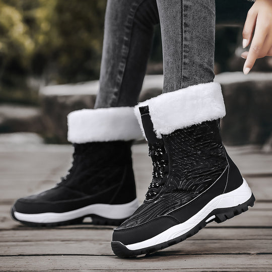 Damen Winterstiefel mit warmem Futter und rutschfester Sohle R&B