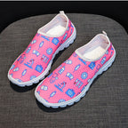 Damen Slip-On Freizeitschuhe mit farbenfrohem Design und atmungsaktiver Oberseite R&B