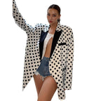 Damen Oversized Blazer mit Polka-Dots R&B