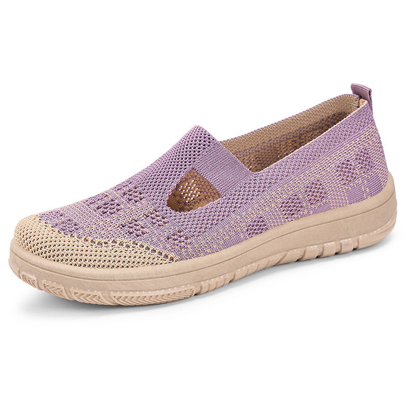 Damen Komfortable Slip-On Freizeitschuhe mit luftdurchlässigem Obermaterial R&B