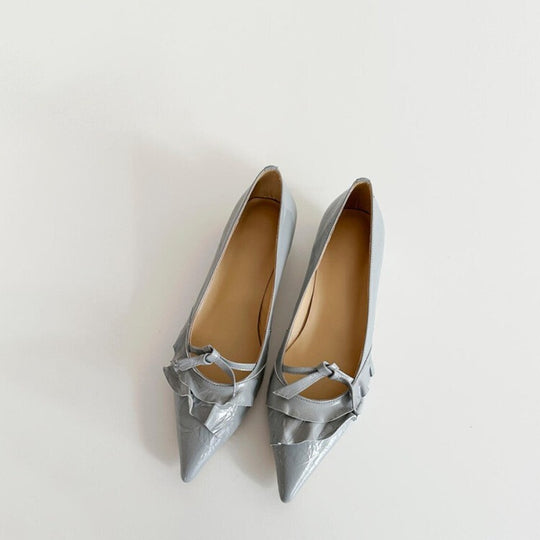 Damen Pumps mit verspieltem Rüschen-Design und schmaler Zehenpartie R&B