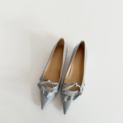 Damen Pumps mit verspieltem Rüschen-Design und schmaler Zehenpartie R&B