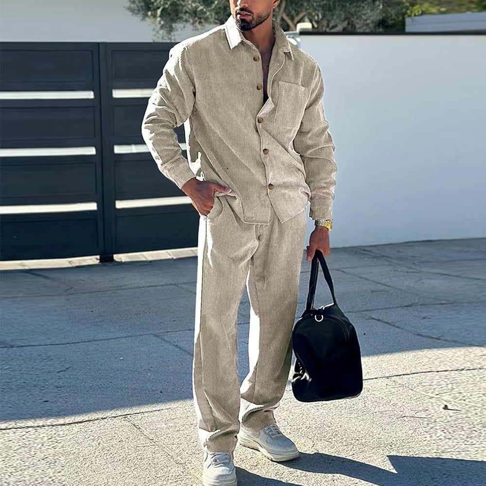 Herren lässiges Hemd und Freizeithose Set R&B