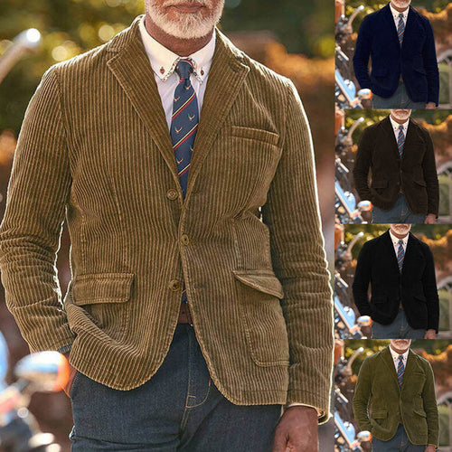 Herren cordjacke mit aufgesetzten Taschen und modernem Schnitt R&B