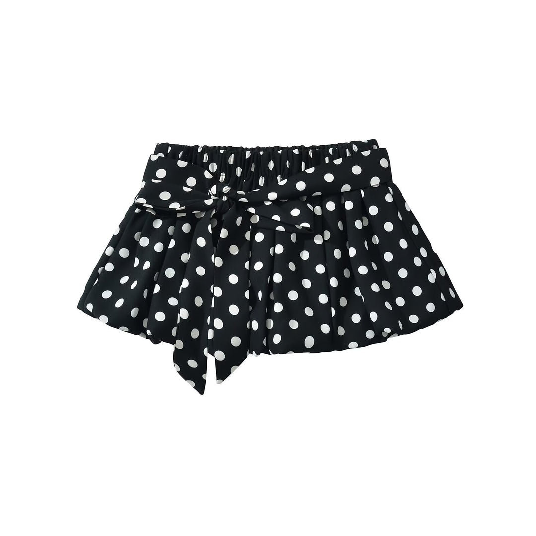 Damen Rock mit elastischer Taille und eleganten Bindebändern R&B