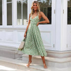 Damen Elegant geschnittenes Maxikleid mit floralem Muster und V-Ausschnitt R&B