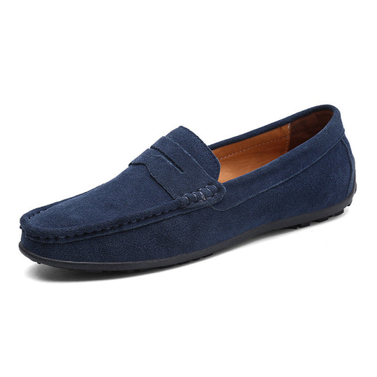 Herren nan eleganter Wildleder-Loafer mit handgenähter Moccasinnaht und rutschfester Gummiprofilsohle R&B