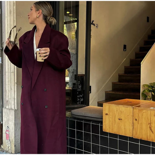 Damen Oversized Mantel R&B