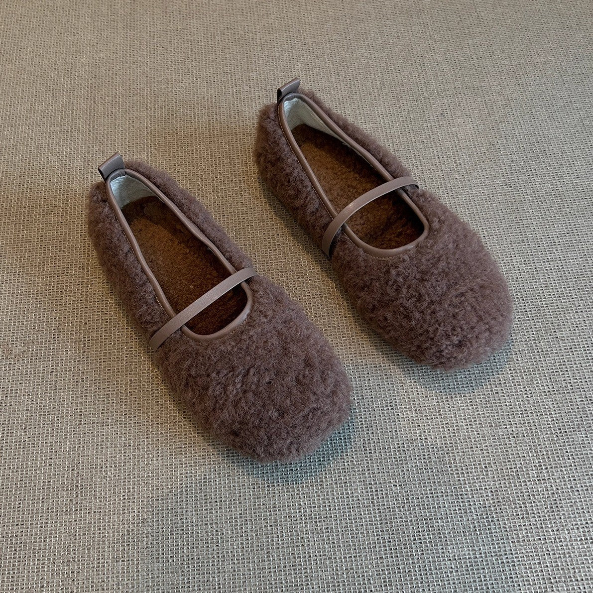 Damen Fleece Ballerinas R&B