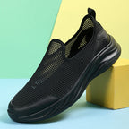 Herren nan atmungsaktiver Netz-Sportschuh mit Schlupfform und stoßdämpfender Laufsohle R&B