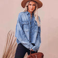 Damen Oversized Jeanshemd mit praktischen Brusttaschen und lässigem Schnitt R&B