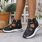 Damen Sportliche Plateausandalen mit verstellbarem Riemendesign R&B