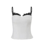 Damen Korsett-Oberteil mit Spitzenbesatz R&B