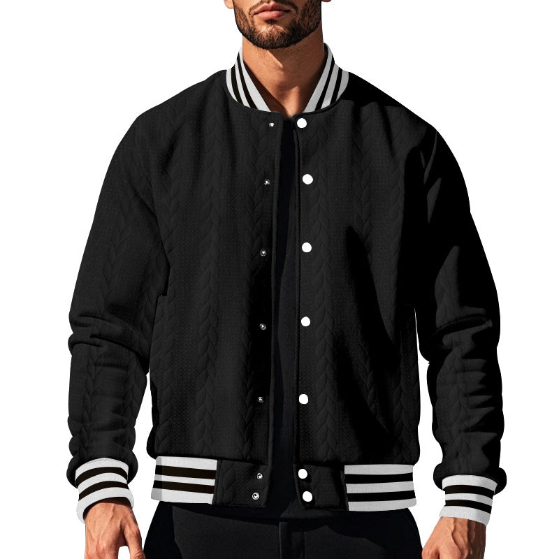 Herren lässige Bomberjacke mit strukturiertem Design R&B