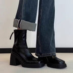 Damen elegante Stiefeletten mit moderner Silhouette und robustem Blockabsatz R&B