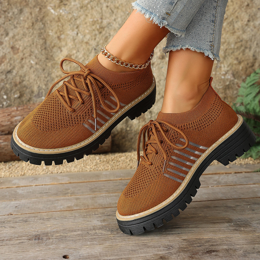 Damen luftige Sneakers mit rutschfester Sohle und atmungsaktivem Obermaterial R&B