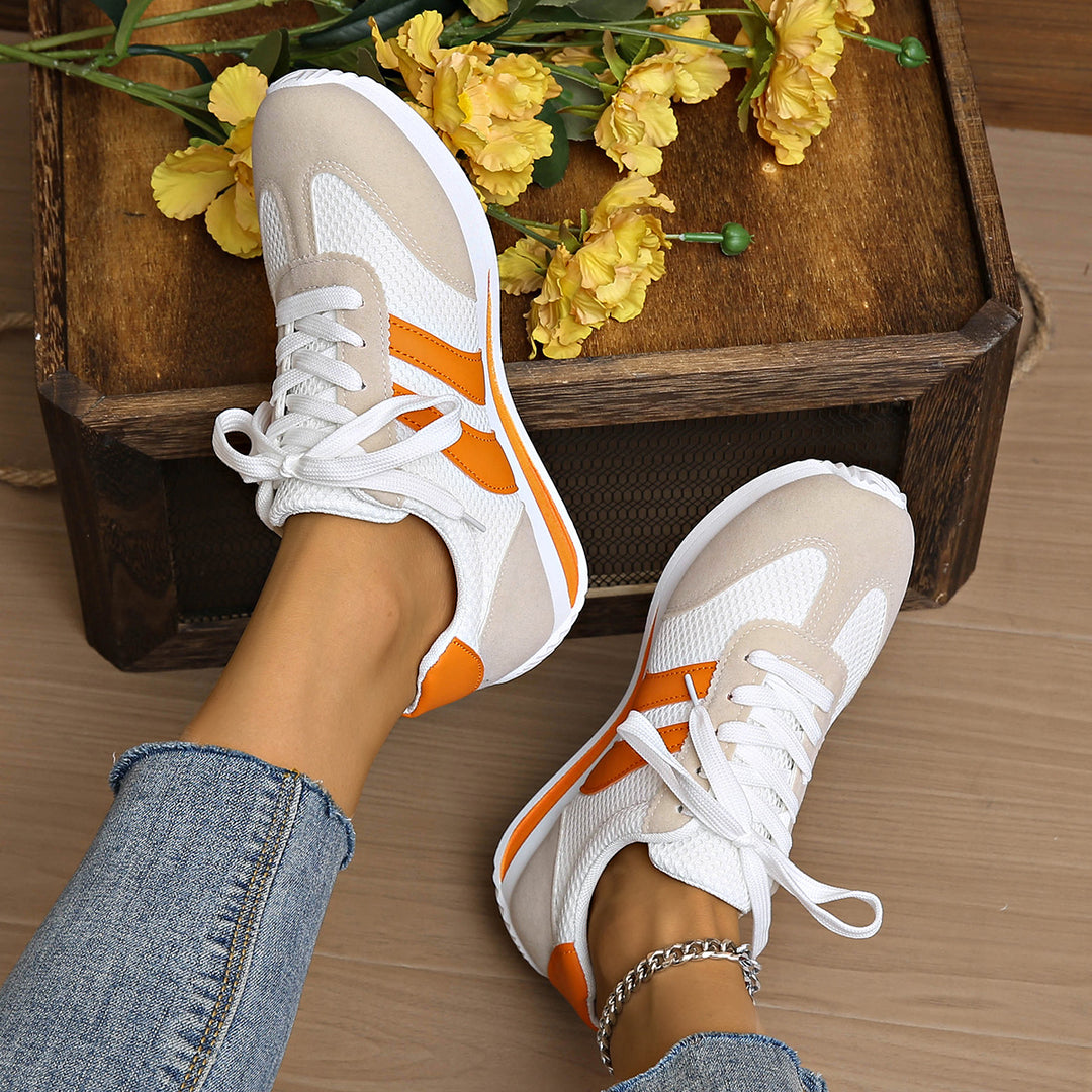 Damen Sportliche Sneakers mit atmungsaktivem Mesh-Obermaterial und dämpfendem Fußbett R&B