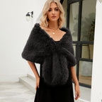 Damen Luxuriöse Kunstpelz Stola R&B