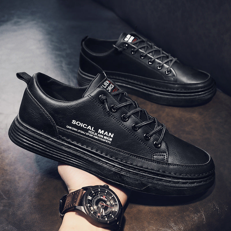 Herren lässige Ledersneaker mit weicher Sohle und modischem Design R&B