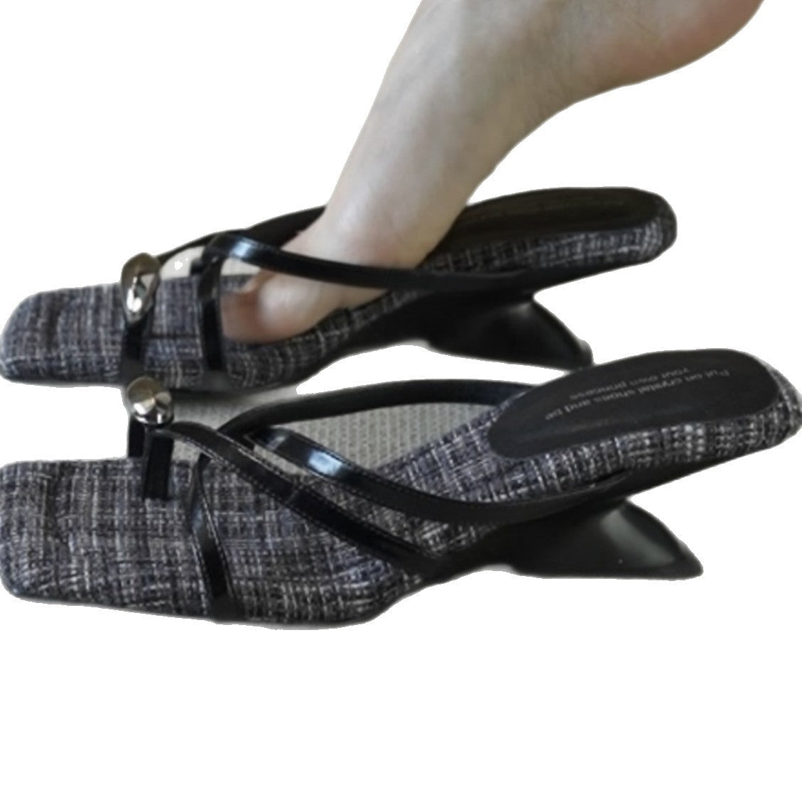 Damen Slingback-Pantoletten mit modischem Design und elegantem Absatz R&B