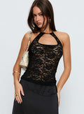 Damen Spitzen-Crop-Top mit raffiniertem Halterdesign R&B