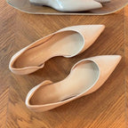 Damen spitze Slingback-Pumps aus hochwertigem Glanzmaterial R&B