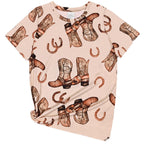 Damen Grafik T-Shirt mit Cowboy-Motiv R&B