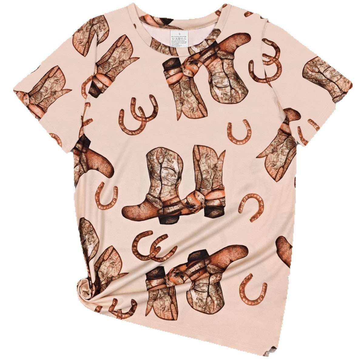 Damen Grafik T-Shirt mit Cowboy-Motiv R&B