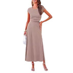 Damen Maxikleid mit Raffinierten Raffungselementen und Elegantem Schnitt R&B