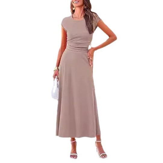 Damen Maxikleid mit Raffinierten Raffungselementen und Elegantem Schnitt R&B
