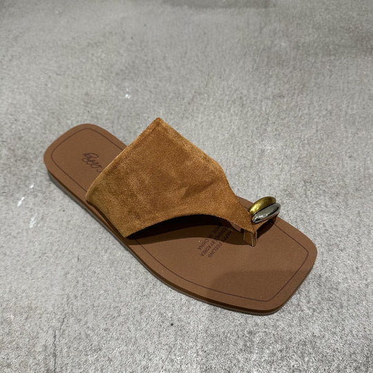 Damen Zehentrenner-Sandalen mit modischem Riemendesign und edlem Akzent R&B