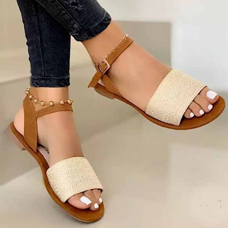 Damen Elegante Sandalen mit funkelnden Akzenten und verstellbarem Riemen R&B