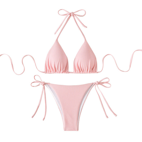 Damen Triangel-Bikini mit verstellbaren Riemen und raffinierten Details R&B