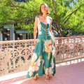 Damen Maxikleid mit elegantem floralem Design und taillierter Silhouette R&B