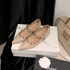 Damen Ballerinas mit verstellbarem Riemchen und luxuriösem Glanz