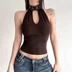 Damen Elegantes Haltertop mit funkelnden Akzenten R&B