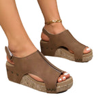 Damen sommerliche Keil-Pantoletten