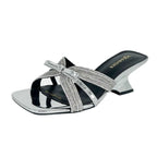 Damen elegante Sandaletten mit funkelndem Riemchen und stilvollem Blockabsatz R&B
